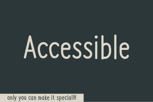 Accessible: A Handwritten Font for Editorial Elegance