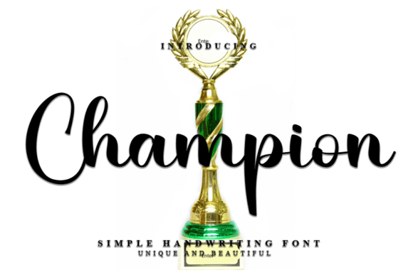 Champion: A Bold and Beautiful Script Font for Creative Projects