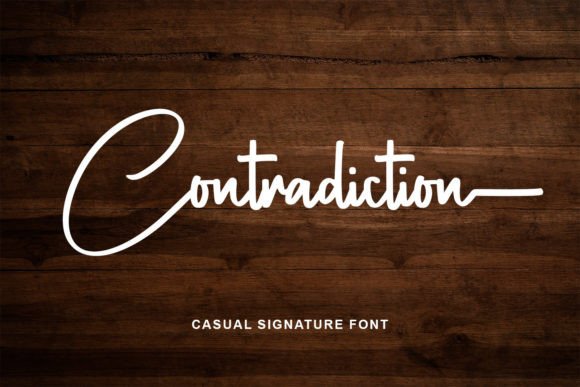 Contradiction: A Bold Signature Font for Web Design