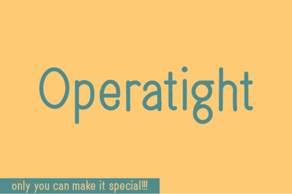 Operatight: A Handwritten Font for Creative Web Design