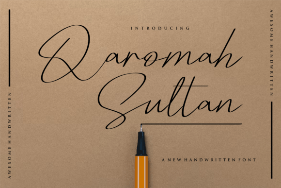 Qaromahsultan: A Modern Script Font for Creative Branding