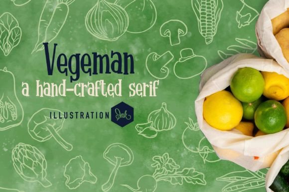Vegeman: A Quirky Handwritten Font for Editorial Charm